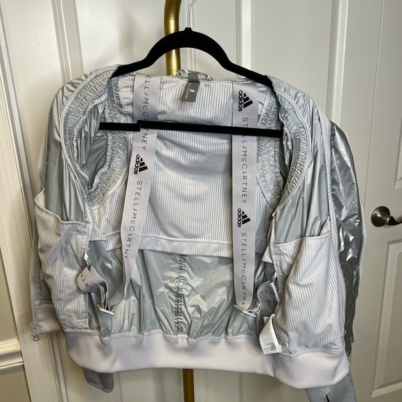 Stella McCartney x Adidas Metallic Zip front running bomber jacket - Picture 8 of 15